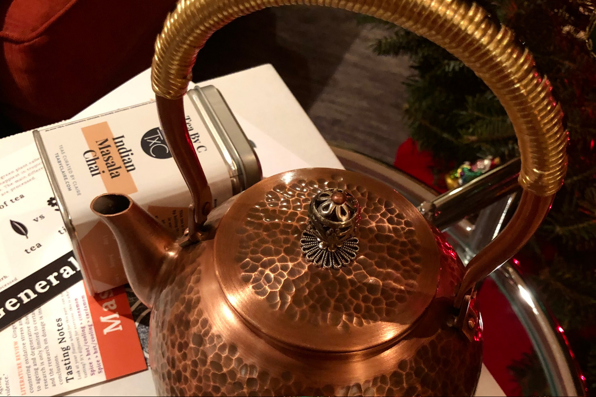 Copper Kettle and Chai Set